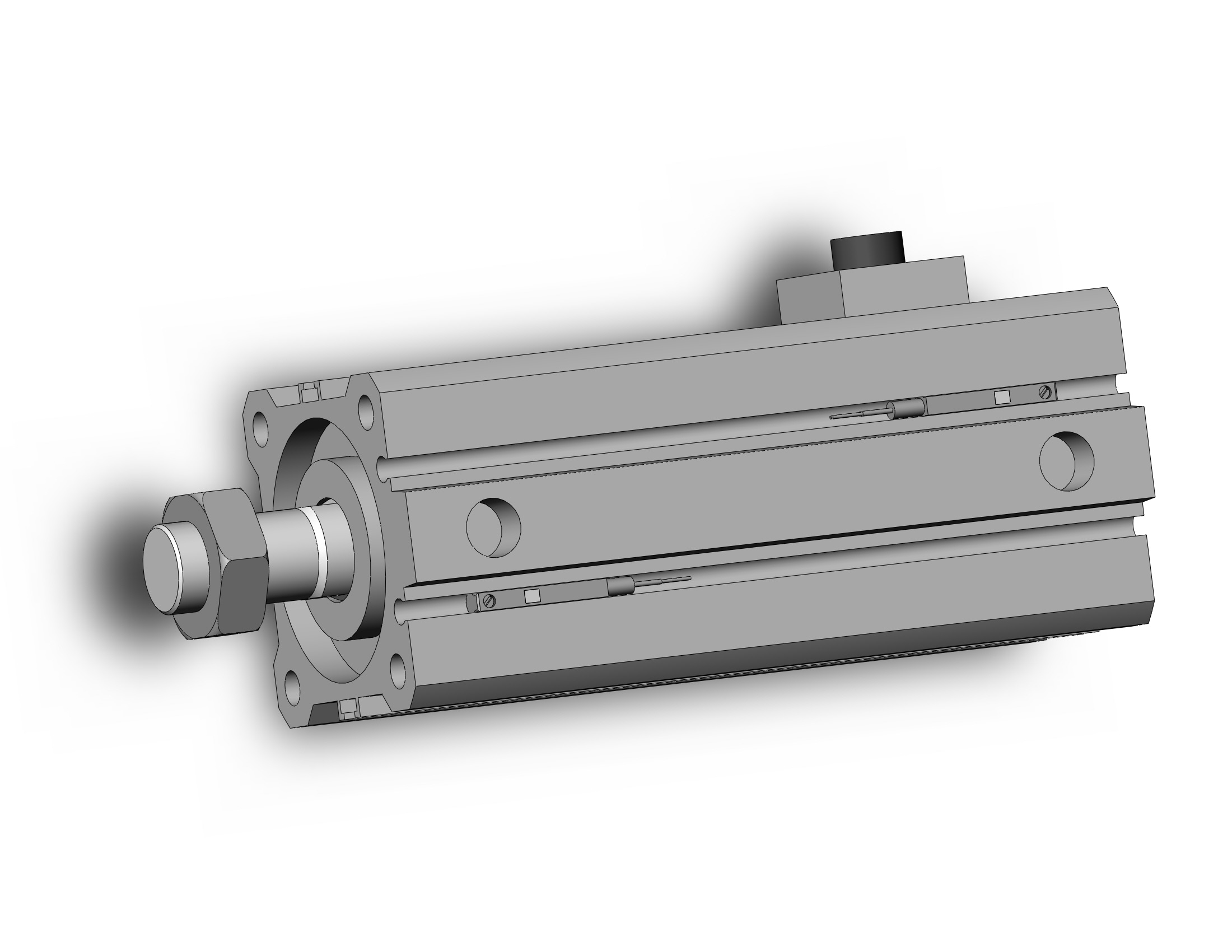 SMC CDBQ2A40-50DCM-HN-M9BL cyl, compact, locking, sw capable, COMPACT CYLINDER