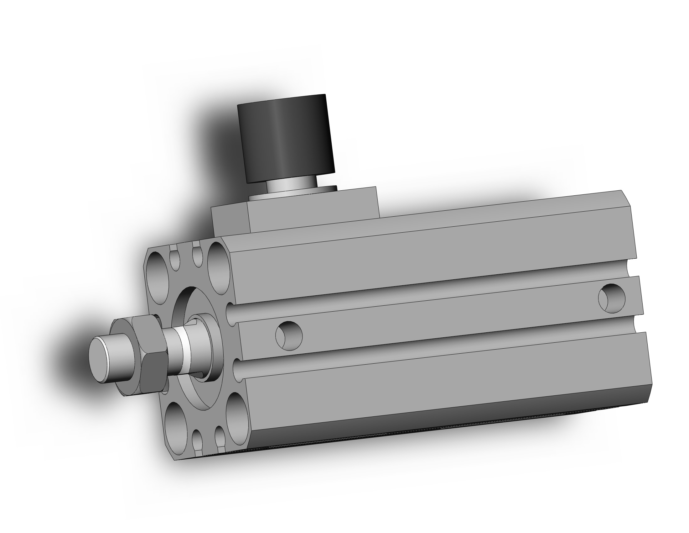 SMC CDBQ2B20-20DCM-RL-M9BW cyl, compact, locking, sw cap, CBQ2 CYLINDER COMPACT LOCKING