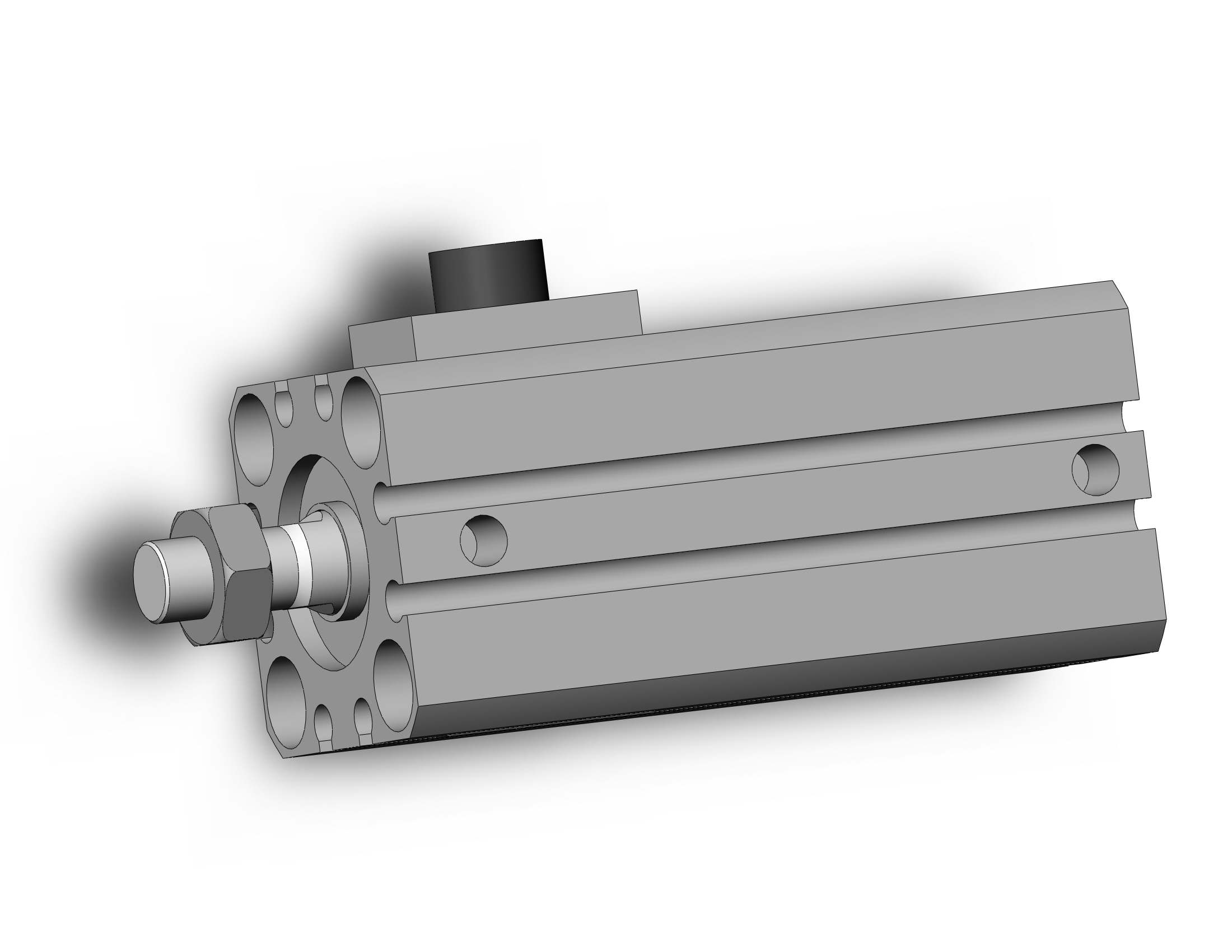 SMC CDBQ2B20-25DCM-RN-M9NWLS cyl, compact, locking, sw cap, CBQ2 CYLINDER COMPACT LOCKING