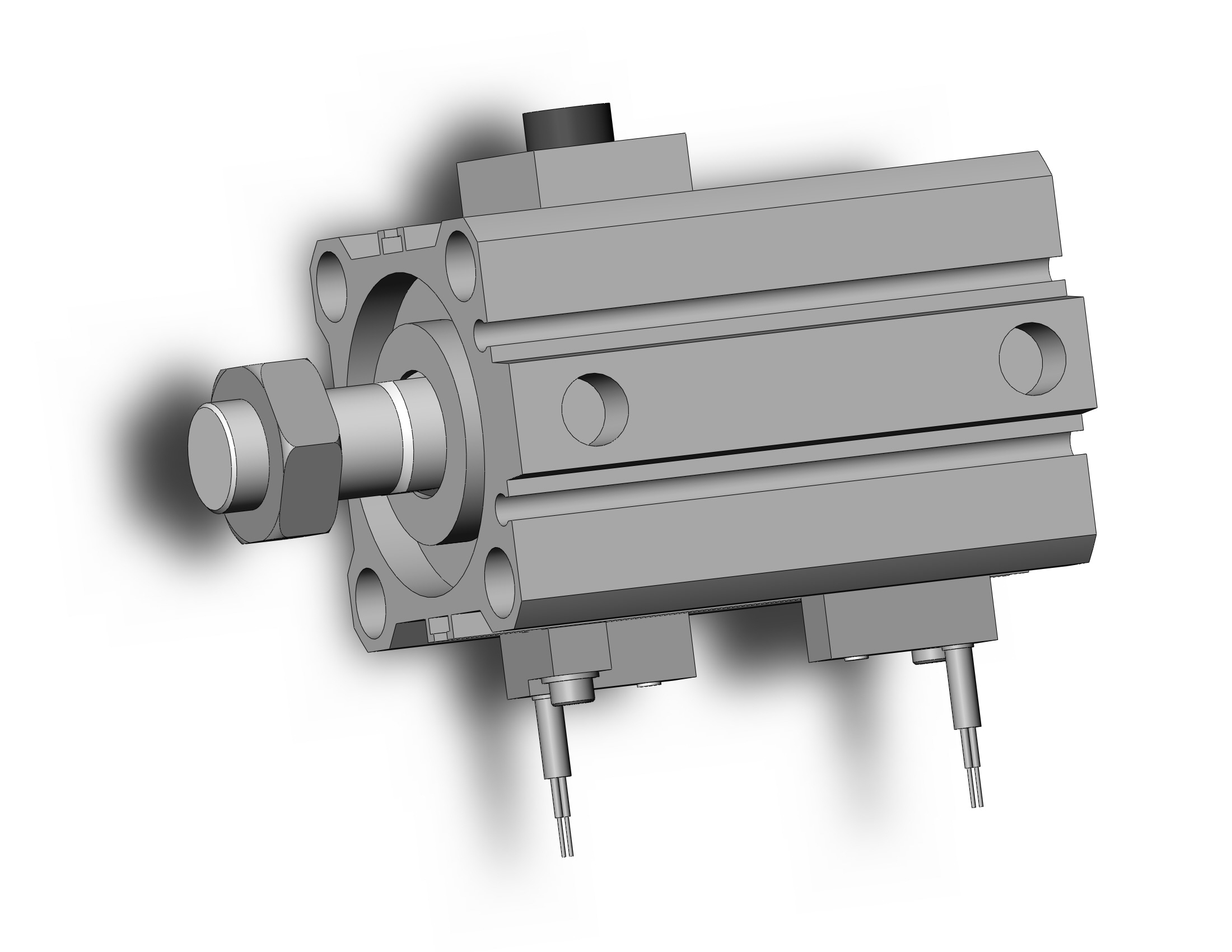 SMC CDBQ2B40-15DCM-RN-A73L cyl, compact, locking, auto-sw, CBQ2 CYLINDER COMPACT LOCKING