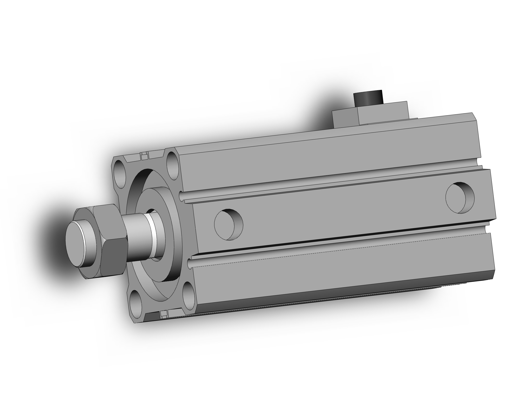 SMC CDBQ2B50-50DCM-HN cyl, compact, locking, sw cap, CBQ2 CYLINDER COMPACT LOCKING