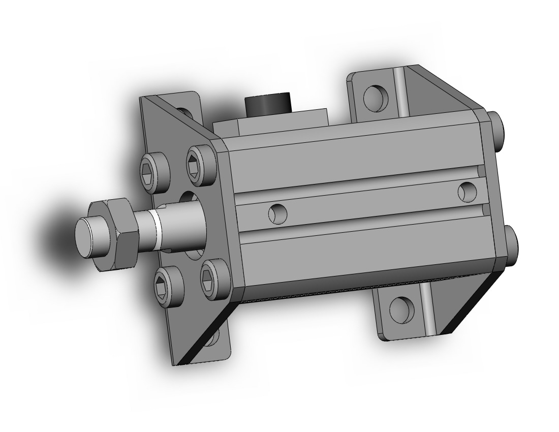 SMC CDBQ2L25-10DCM-RN cyl, compact, locking, sw cap, CBQ2 CYLINDER COMPACT LOCKING