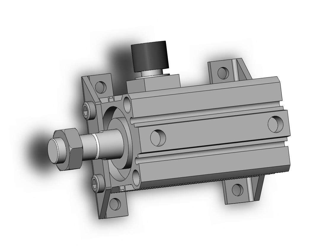 SMC CDBQ2L40-25DCM-RL cyl, compact, locking, sw cap, CBQ2 CYLINDER COMPACT LOCKING