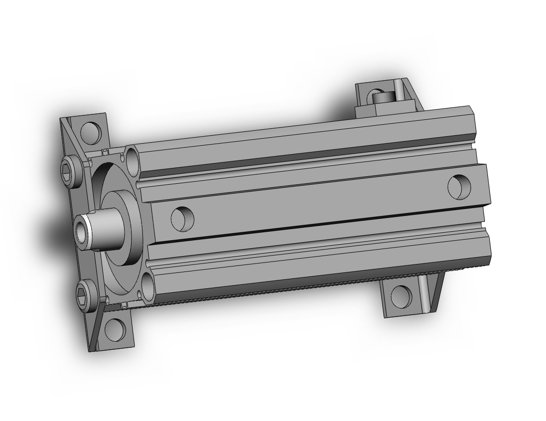 SMC CDBQ2L63-100DC-HN cyl, compact, locking, sw capable, COMPACT CYLINDER