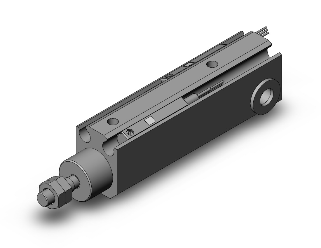 SMC CDJP2D10-25D-M9NSAPC pin cylinder, double acting, sgl rod, ROUND BODY CYLINDER