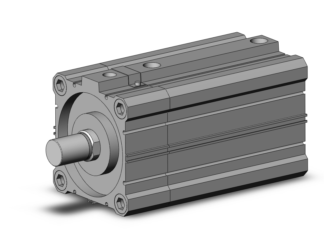 SMC CDLQA100-100DCM-F cyl, compact with lock, COMPACT CYLINDER W/LOCK