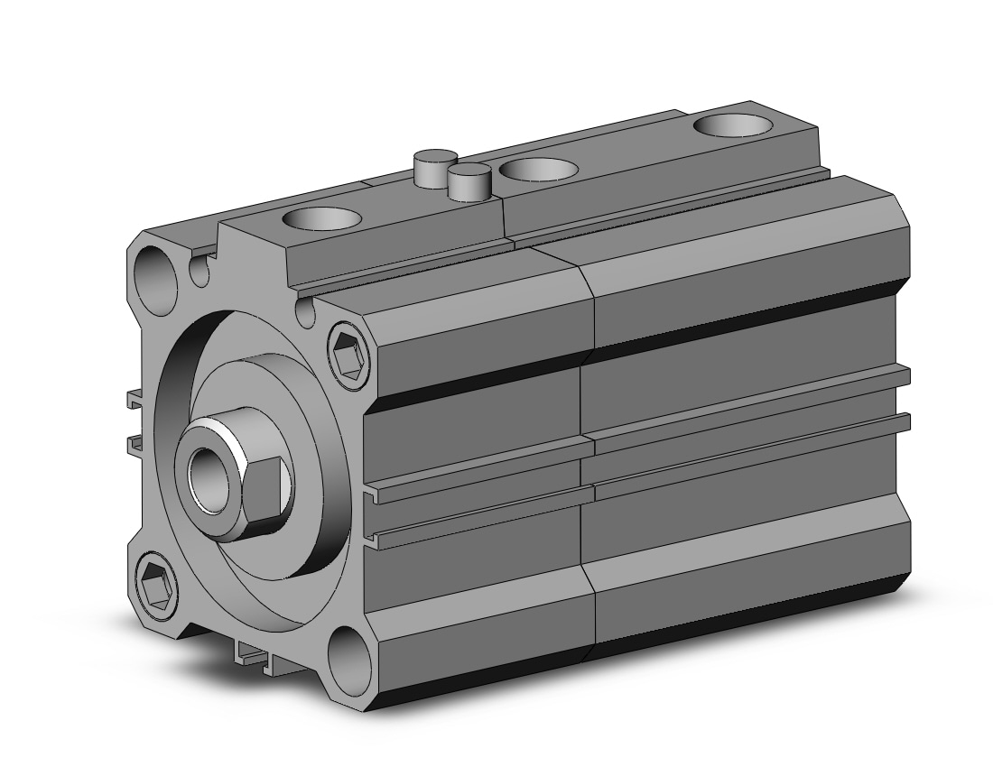 SMC CDLQA40-10D-F cyl, compact with lock, COMPACT CYLINDER W/LOCK