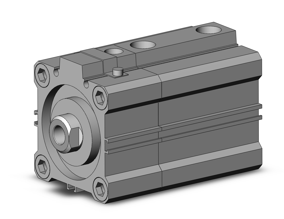 SMC CDLQA50-25D-B cyl, compact with lock, COMPACT CYLINDER W/LOCK