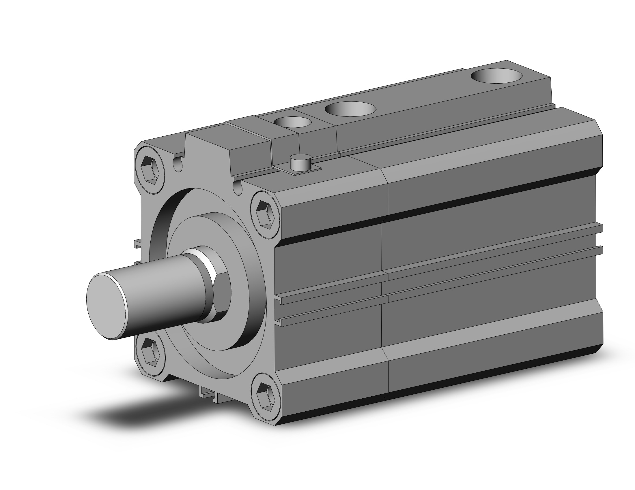 SMC CDLQA50-30DCM-B cyl, compact w/lock sw capable, CLQ COMPACT LOCK CYLINDER