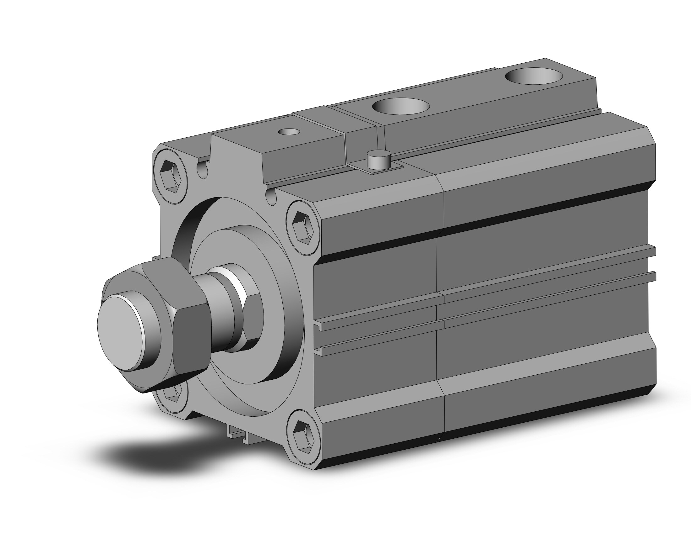 SMC CDLQA50TF-20DM-F cyl, compact with lock, COMPACT CYLINDER W/LOCK