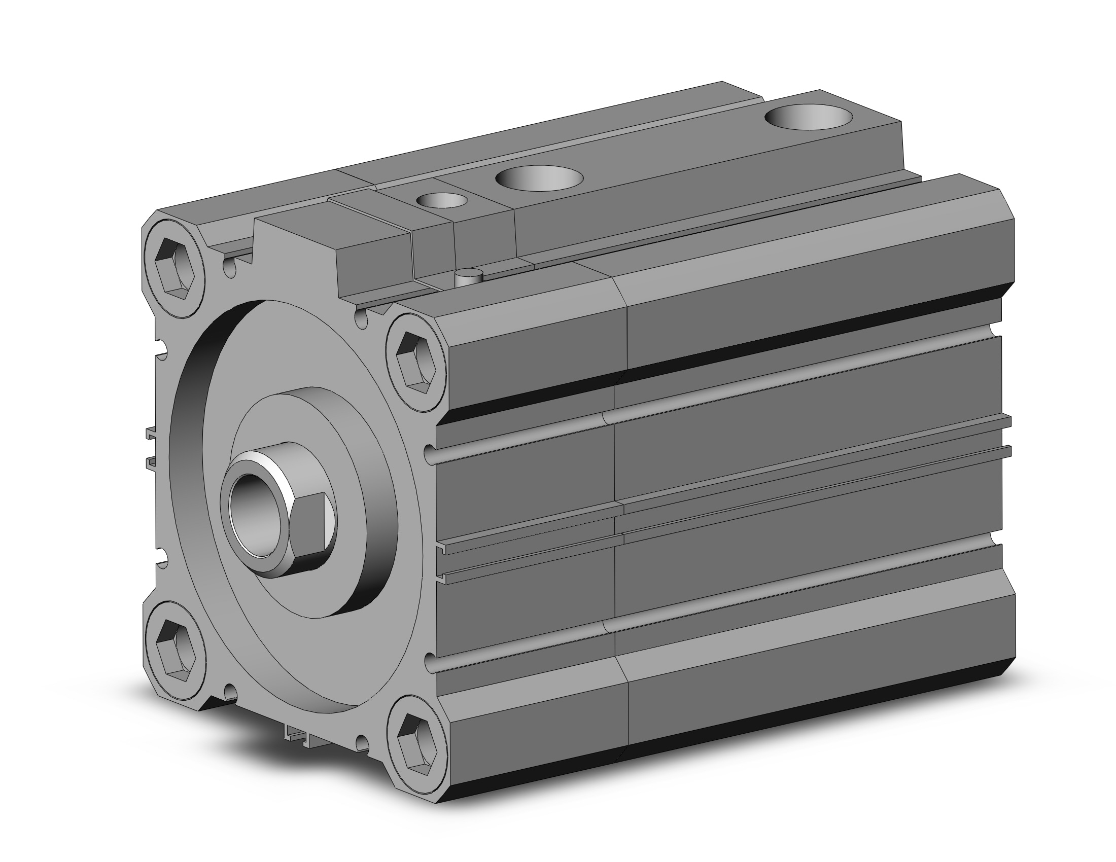 SMC CDLQA80-40DC-B cyl, compact with lock, COMPACT CYLINDER W/LOCK