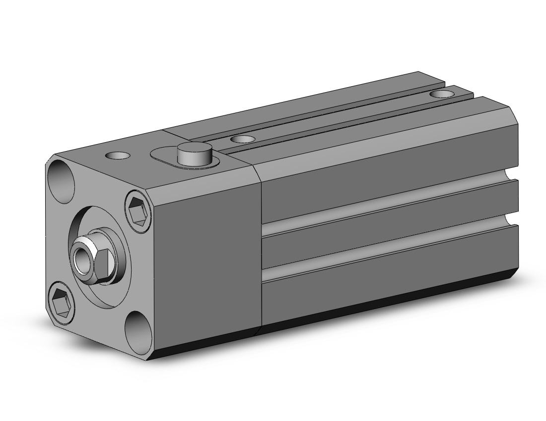 SMC CDLQB20-35D-F cyl, compact with lock, COMPACT CYLINDER W/LOCK