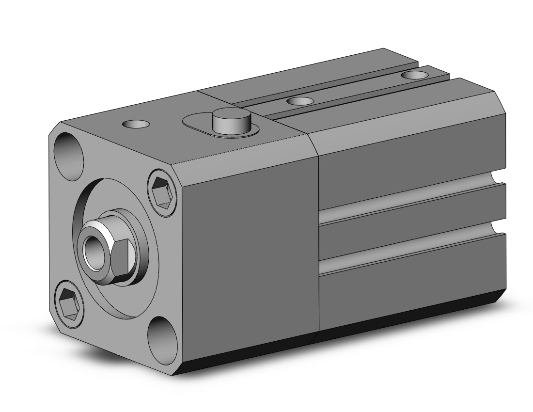 SMC CDLQB25-10D-F cyl, compact with lock, COMPACT CYLINDER W/LOCK