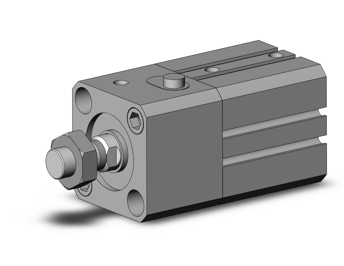 SMC CDLQB25-10DM-F cyl, compact with lock, COMPACT CYLINDER W/LOCK