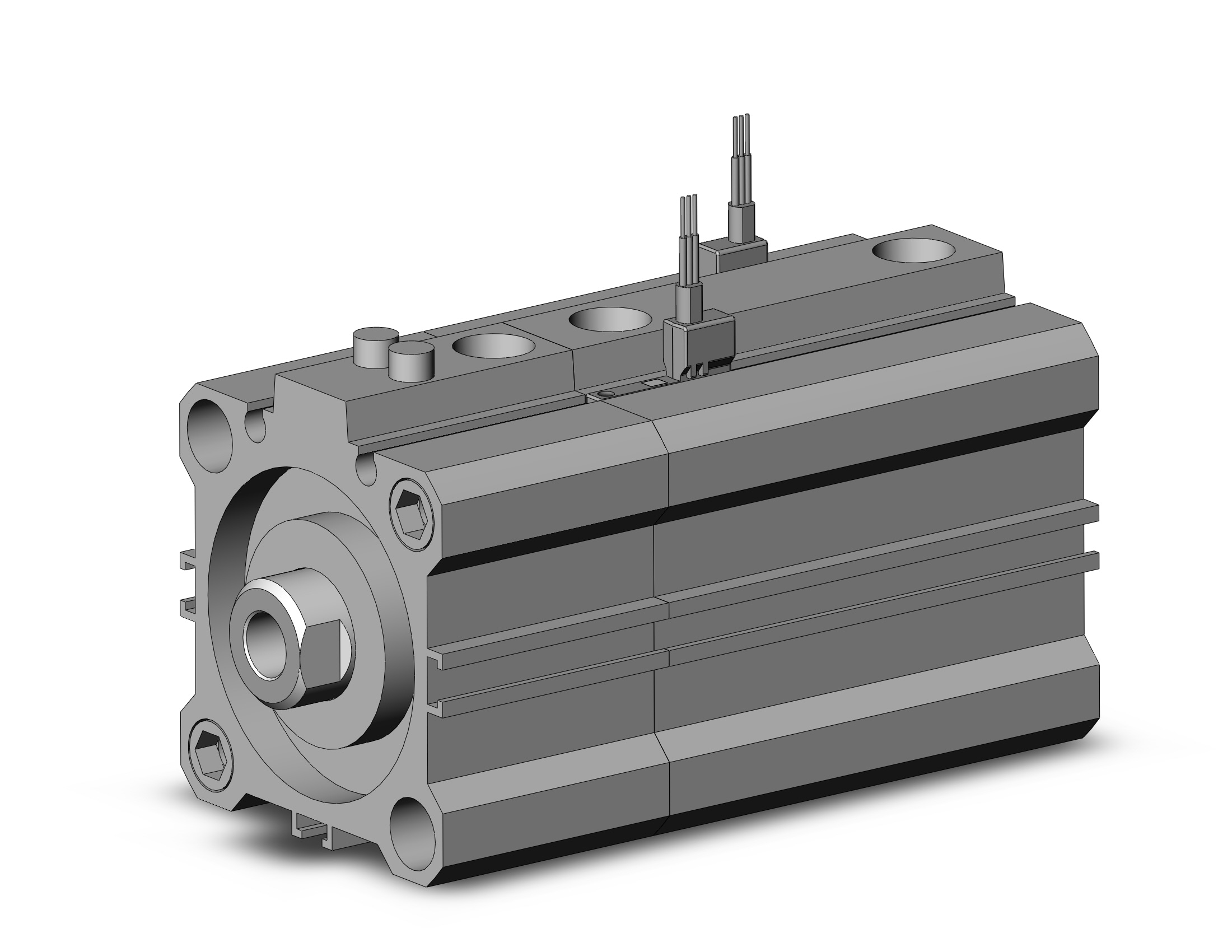 SMC CDLQB40-25D-B-M9NVM cyl, compact w/lock sw capable, CLQ COMPACT LOCK CYLINDER