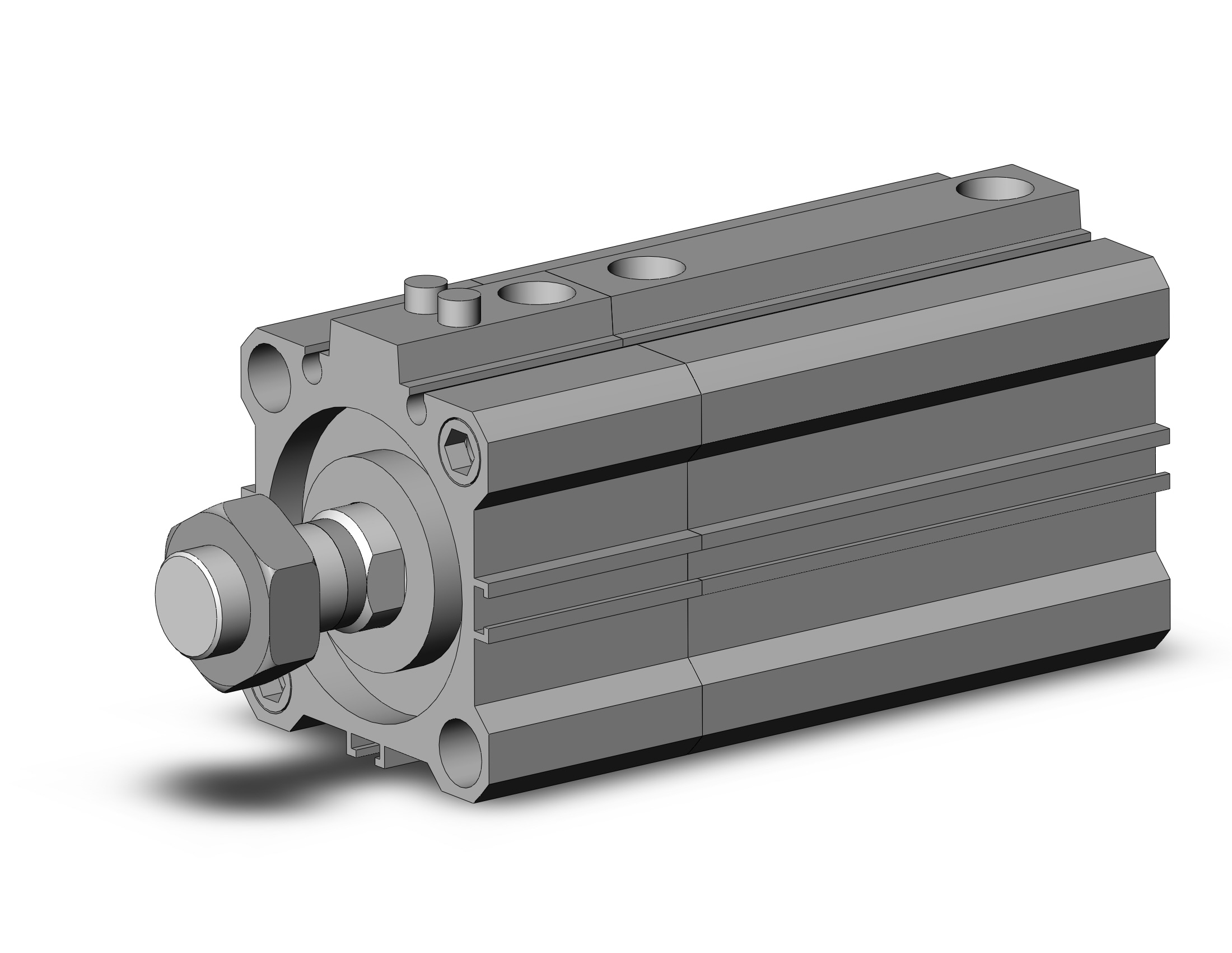 SMC CDLQB40-35DM-B cyl, compact w/lock sw capable, CLQ COMPACT LOCK CYLINDER