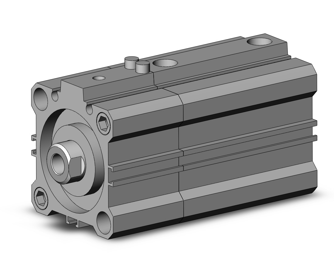 SMC CDLQB40TF-25D-F cyl, compact with lock, COMPACT CYLINDER W/LOCK