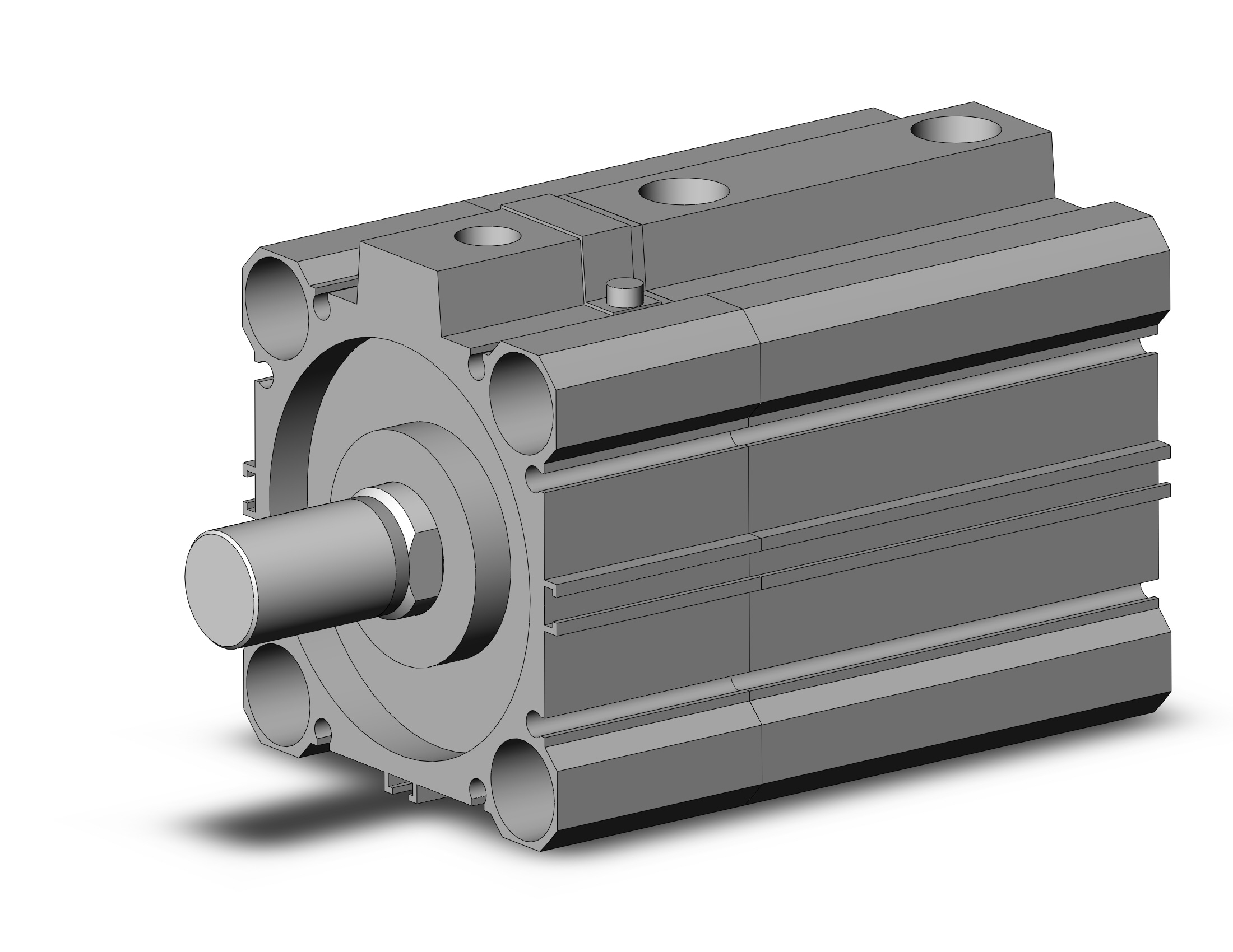 SMC CDLQB63-30DCM-F cyl, compact with lock, COMPACT CYLINDER W/LOCK