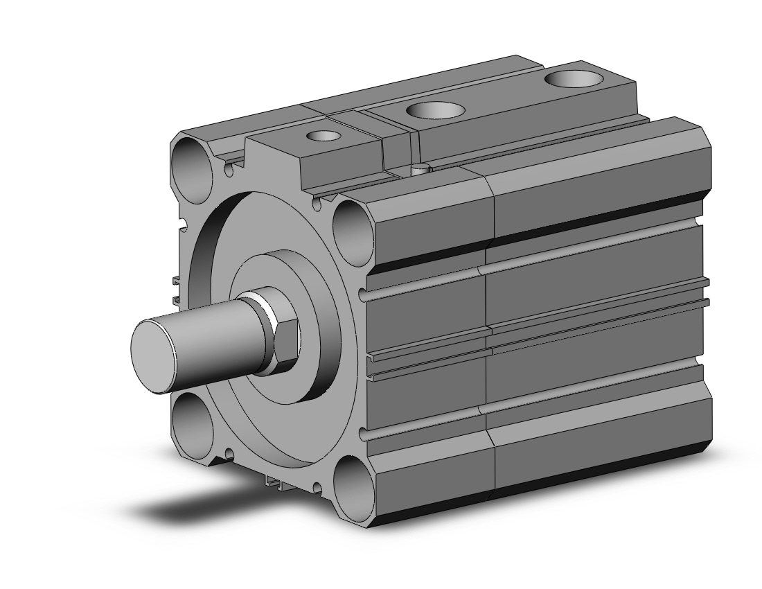 SMC CDLQB80-25DCM-F cyl, compact with lock, COMPACT CYLINDER W/LOCK