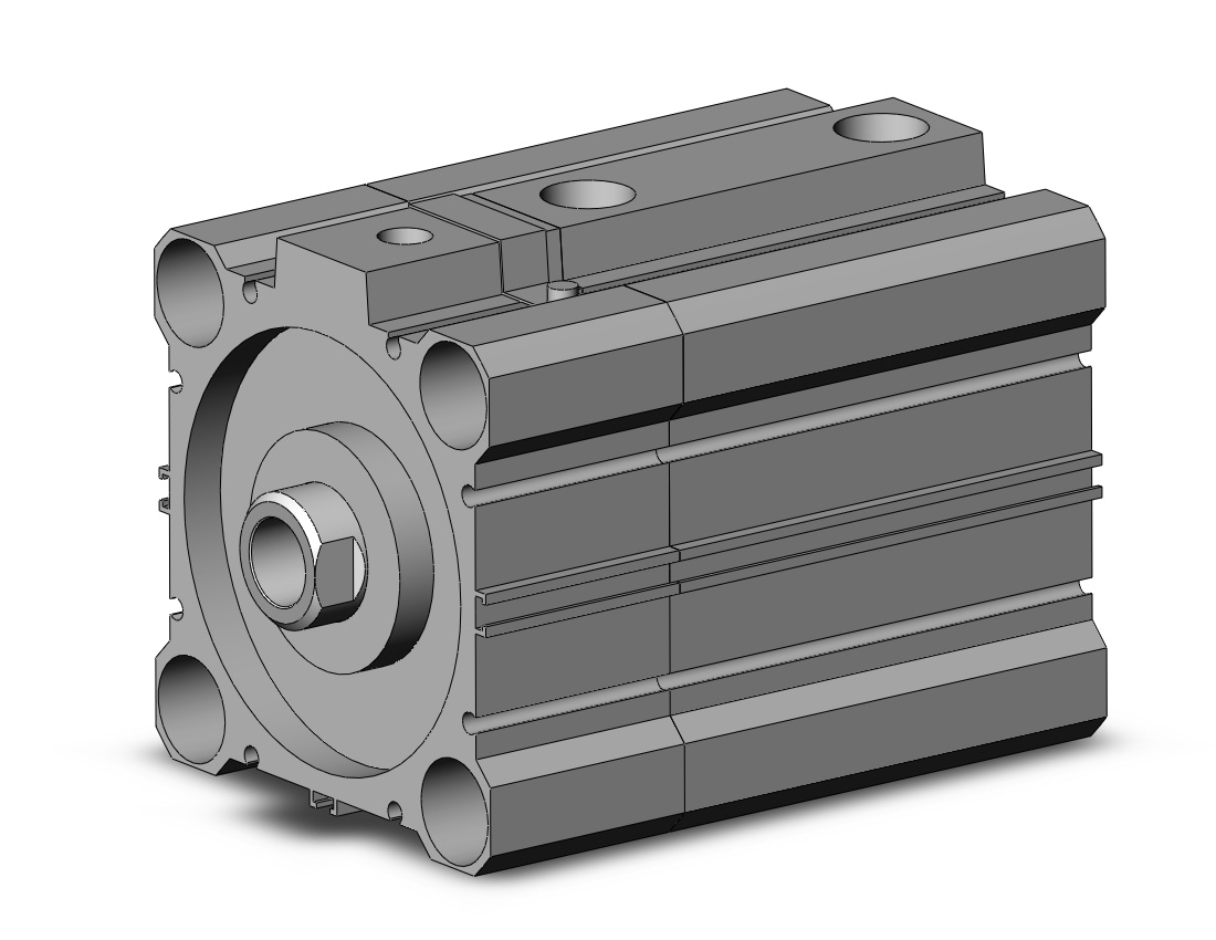 SMC CDLQB80-40DC-F cyl, compact with lock, COMPACT CYLINDER W/LOCK