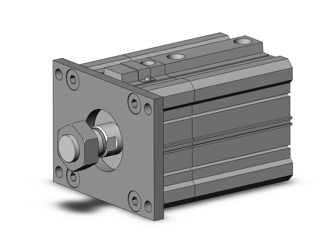 SMC CDLQF100-50DM-B cyl, compact with lock, COMPACT CYLINDER W/LOCK