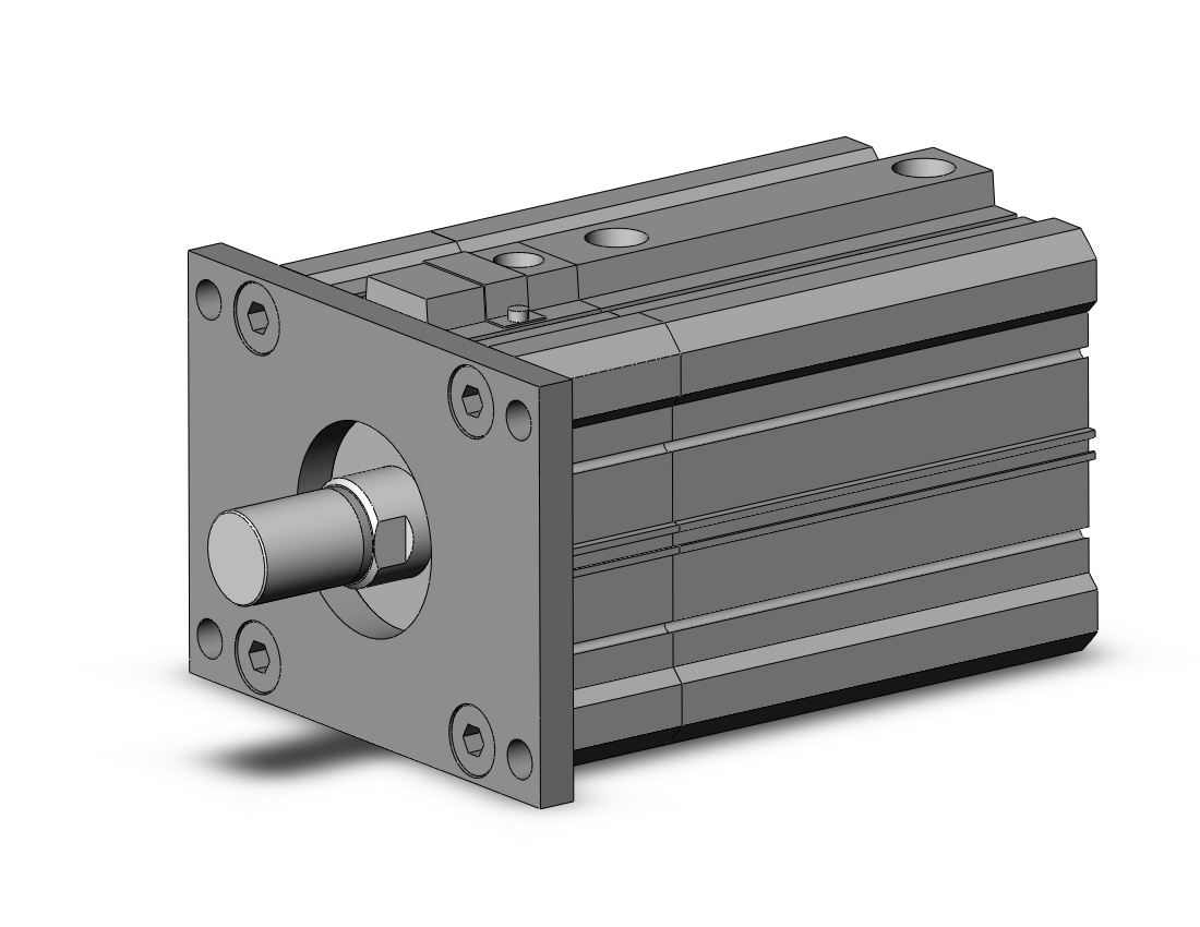 SMC CDLQF100-75DCM-B cyl, compact with lock, COMPACT CYLINDER W/LOCK