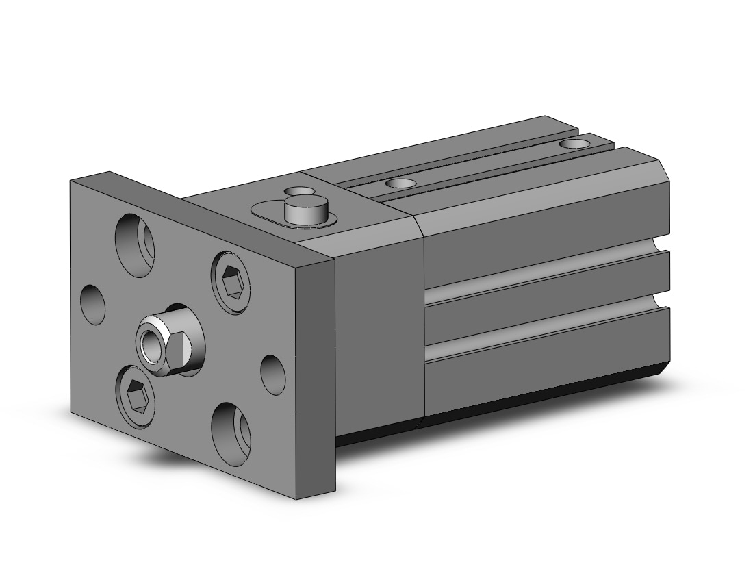 SMC CDLQF20-20DC-B cyl, compact with lock, COMPACT CYLINDER W/LOCK