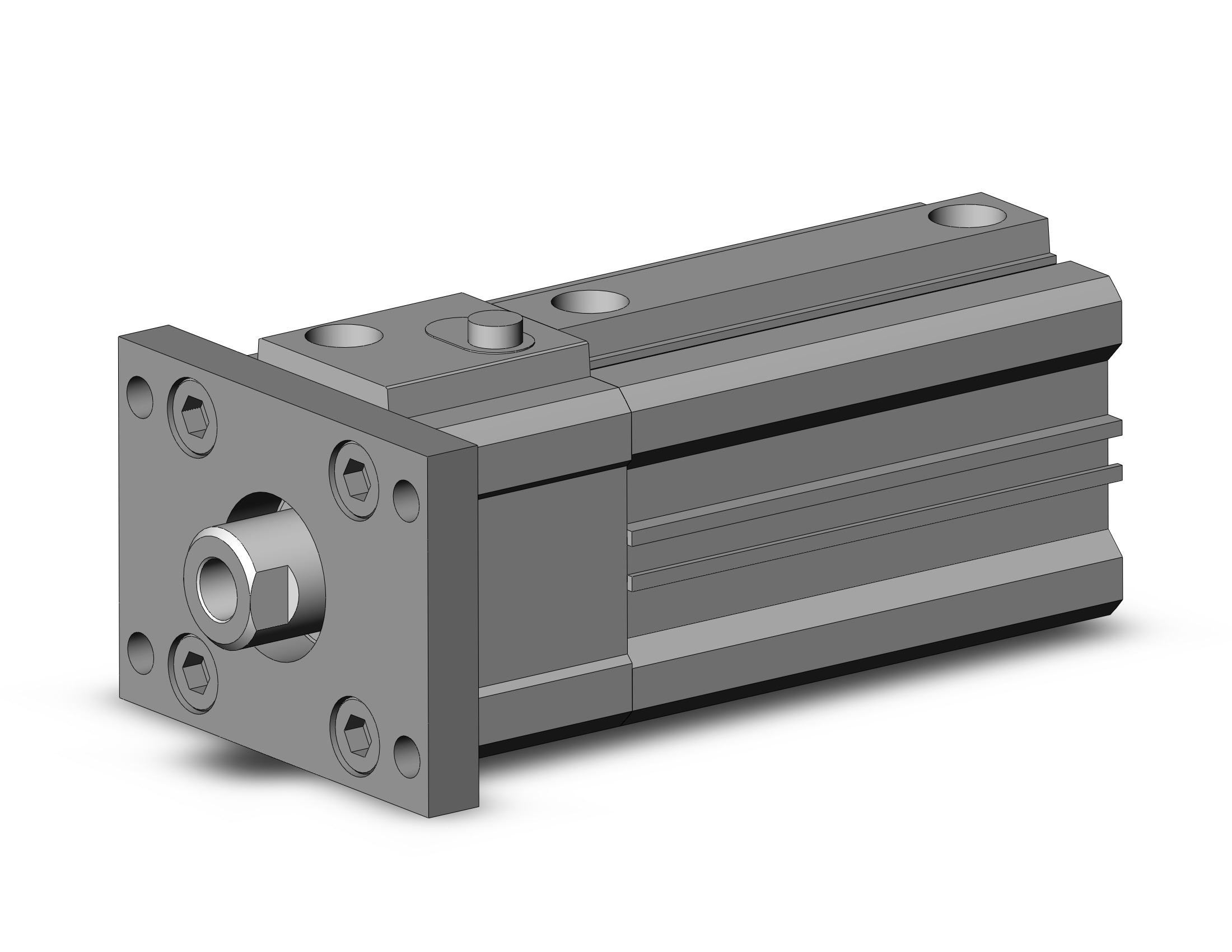 SMC CDLQF32-45D-F cyl, compact with lock, COMPACT CYLINDER W/LOCK