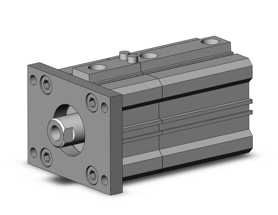 SMC CDLQF40-20D-F cyl, compact w/lock sw capable, CLQ COMPACT LOCK CYLINDER