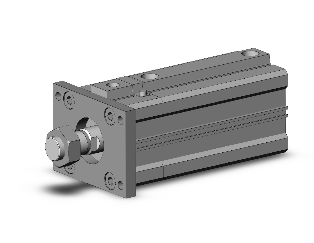 SMC CDLQF50-75DM-F cyl, compact with lock, COMPACT CYLINDER W/LOCK