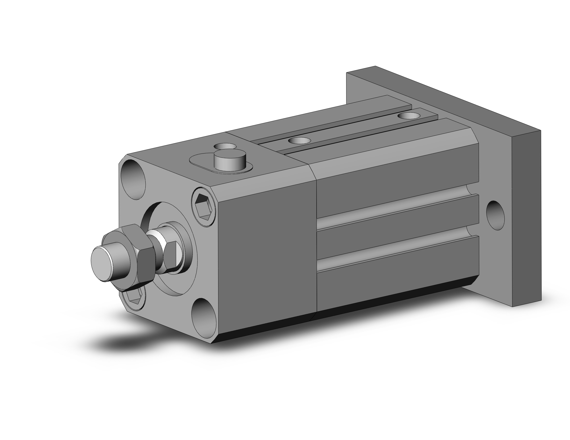 SMC CDLQG20-15DM-B cyl, compact with lock, COMPACT CYLINDER W/LOCK