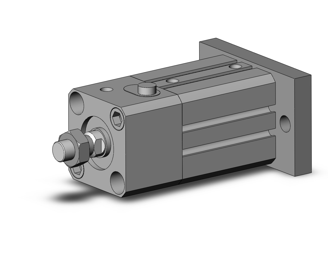 SMC CDLQG20-15DM-F cyl, compact with lock, COMPACT CYLINDER W/LOCK