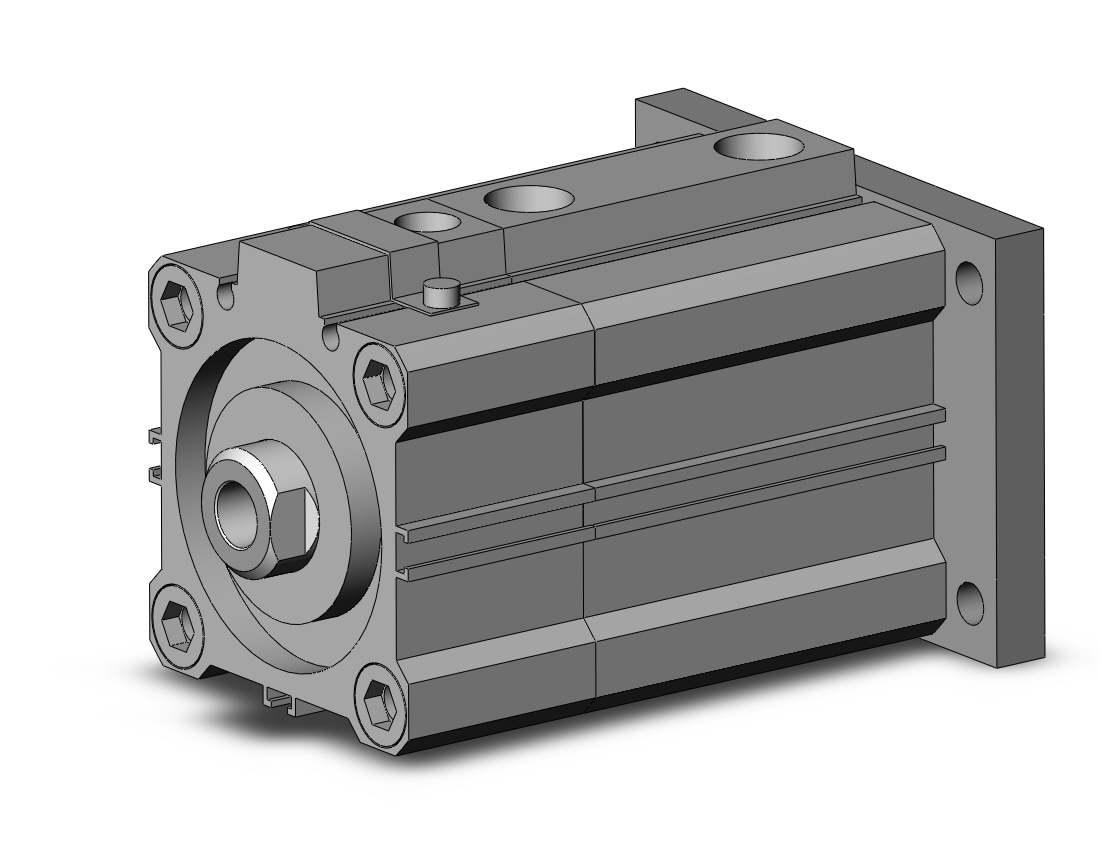 SMC CDLQG50-25D-B cyl, compact w/lock sw capable, CLQ COMPACT LOCK CYLINDER