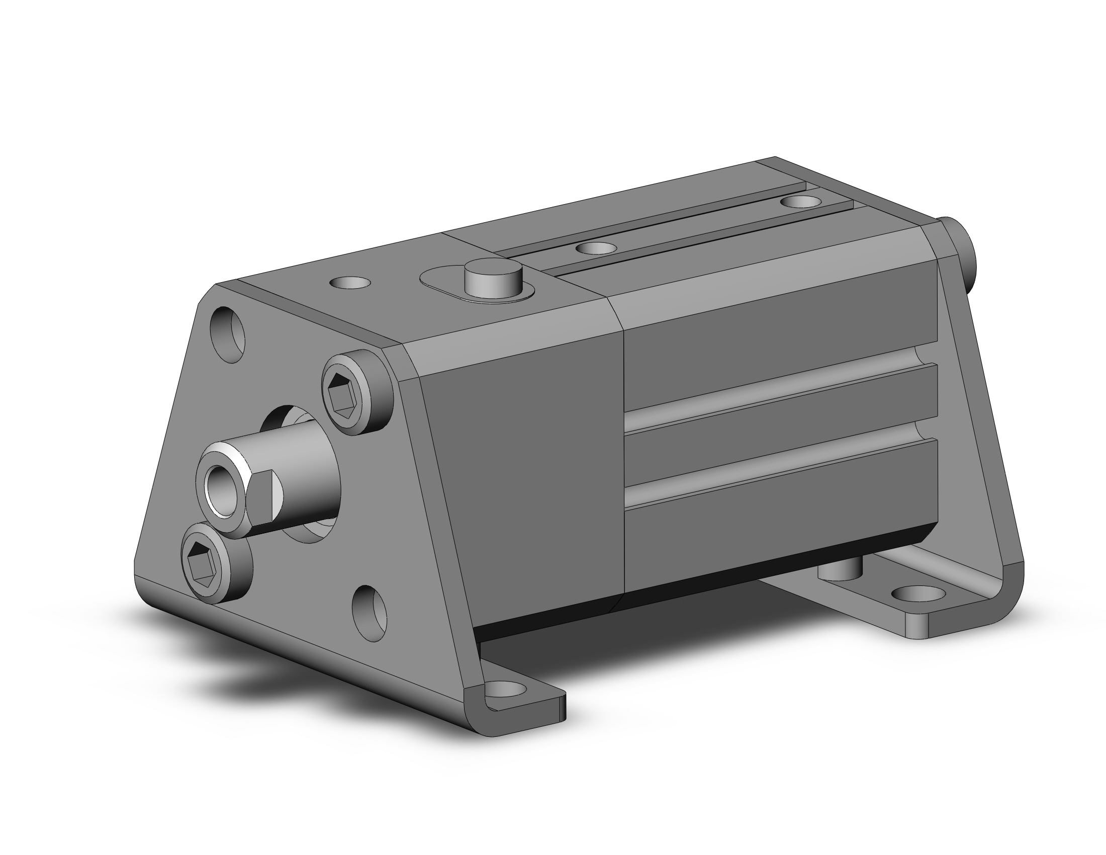 SMC CDLQL25-15D-F cyl, compact with lock, COMPACT CYLINDER W/LOCK