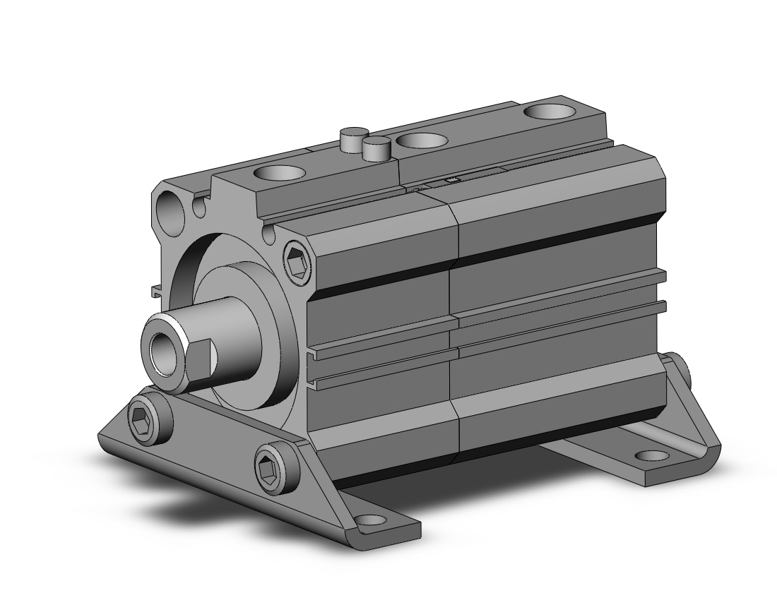 SMC CDLQL40-10D-F-A93L cyl, compact with lock, COMPACT CYLINDER W/LOCK