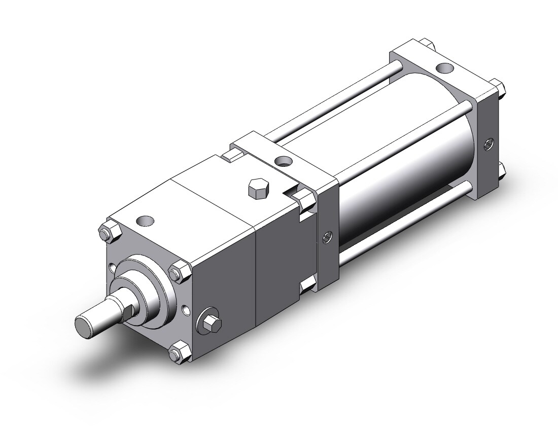 SMC CDNSB125-200-D cyl w/lock, a/tube, auto-sw, CNS FINE LOCK TIE ROD CYLINDER