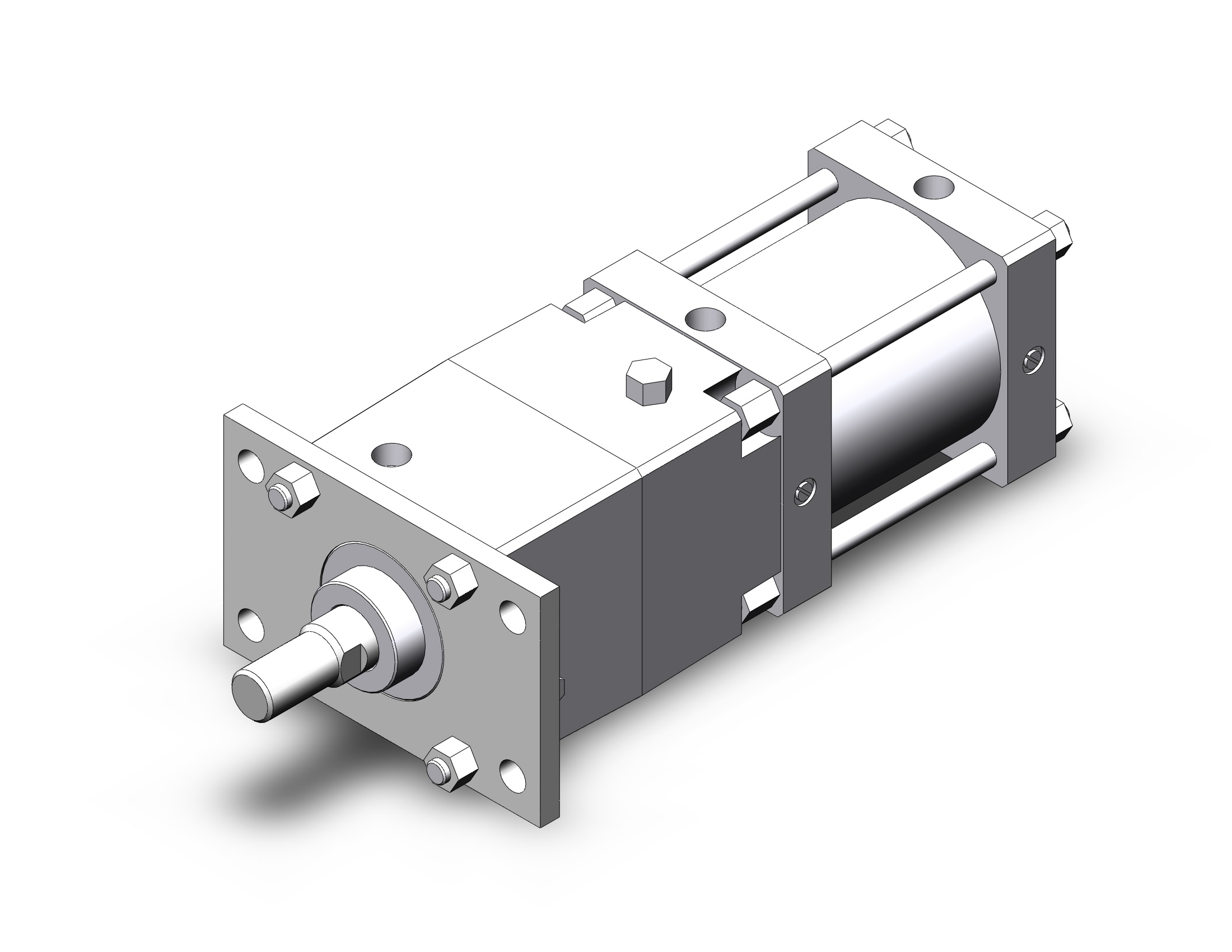 SMC CDNSF125-100-D cyl w/lock, a/tube, auto-sw, CNS FINE LOCK TIE ROD CYLINDER