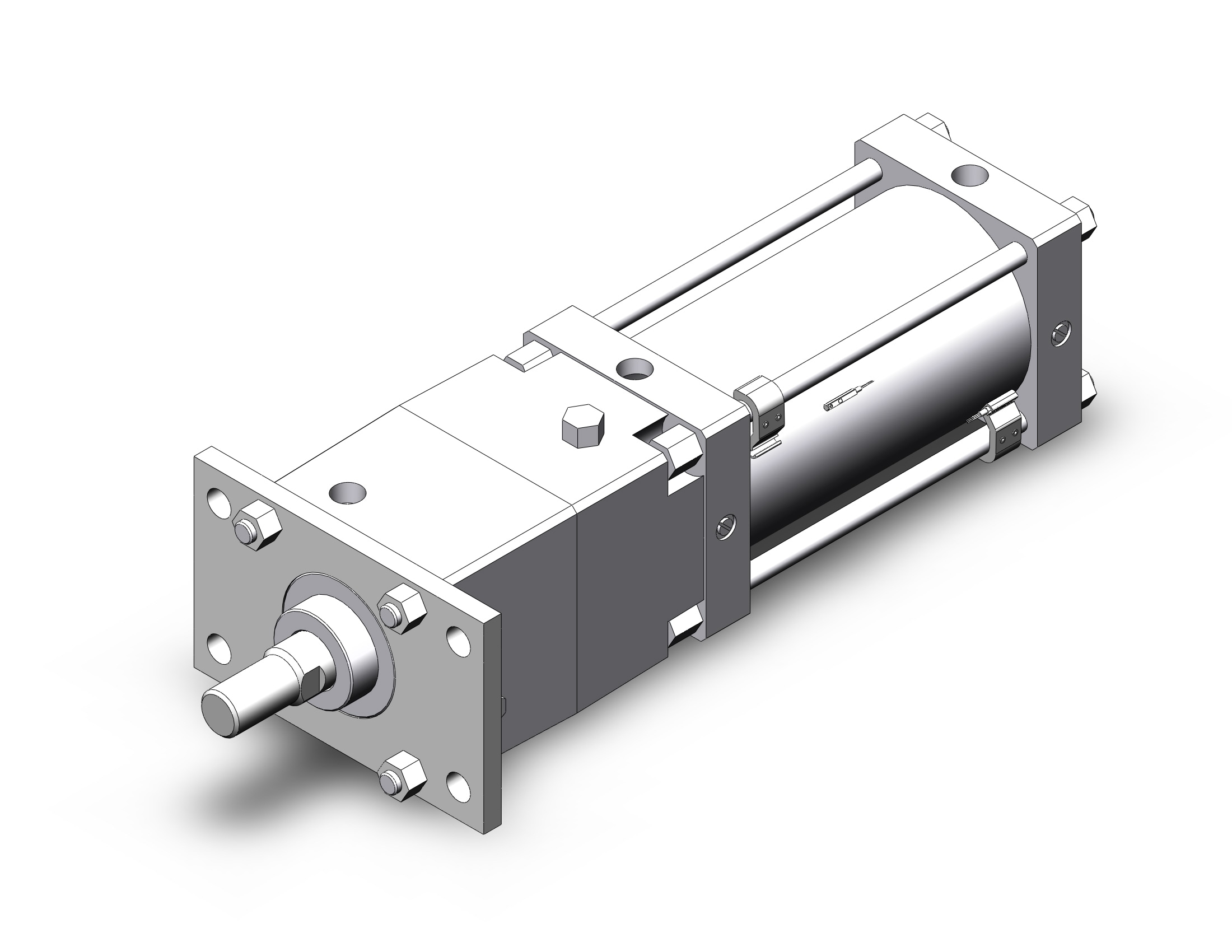 SMC CDNSF125-200-D-M9PSAPC cyl w/lock, a/tube, auto-sw, CNS FINE LOCK TIE ROD CYLINDER