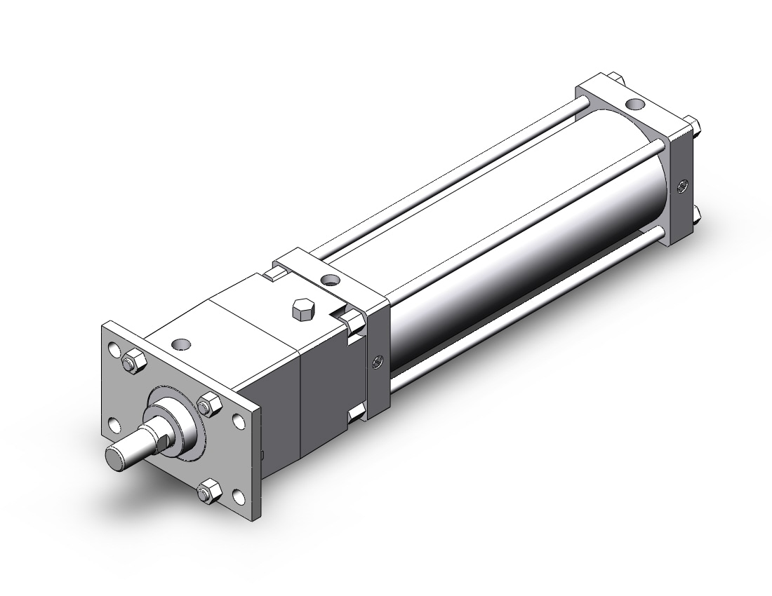 SMC CDNSF125-400-D cyl w/lock, a/tube, auto-sw, CNS FINE LOCK TIE ROD CYLINDER