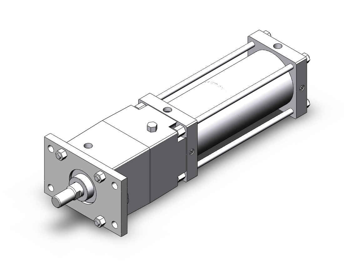 SMC CDNSF140-300-D cyl w/lock, a/tube, auto-sw, CNS FINE LOCK TIE ROD CYLINDER