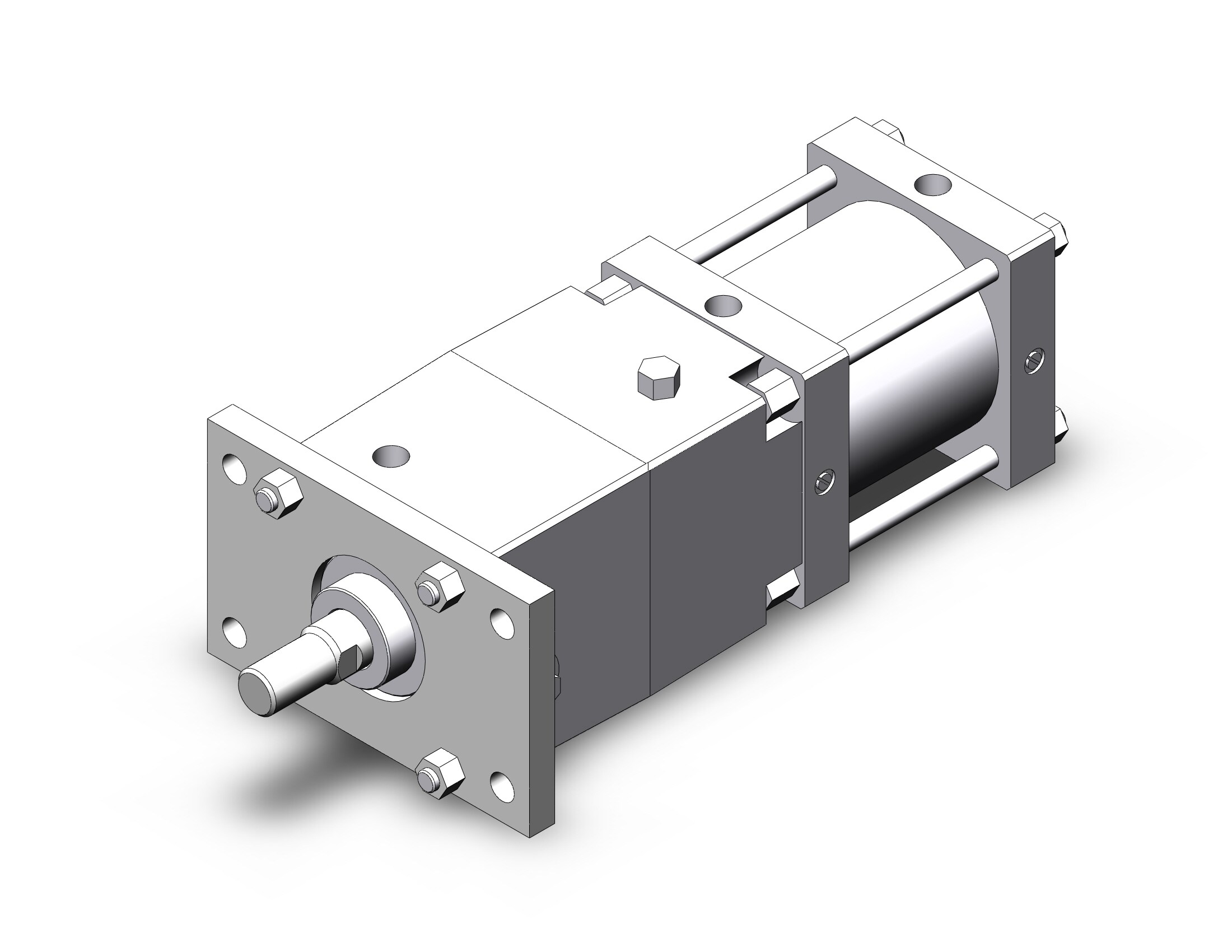 SMC CDNSF140TF-100-D cyl w/lock, a/tube, CNS FINE LOCK TIE ROD CYLINDER