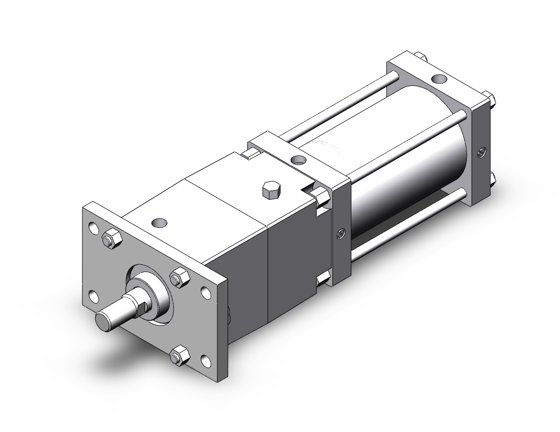 SMC CDNSF140TF-200-D cyl w/lock, a/tube, auto-sw, CNS FINE LOCK TIE ROD CYLINDER