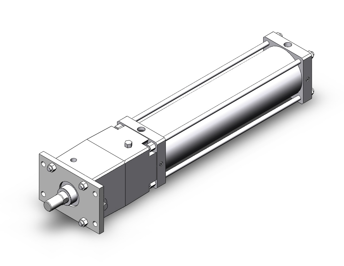 SMC CDNSF160-600-D cyl w/lock, a/tube, auto-sw, CNS FINE LOCK TIE ROD CYLINDER