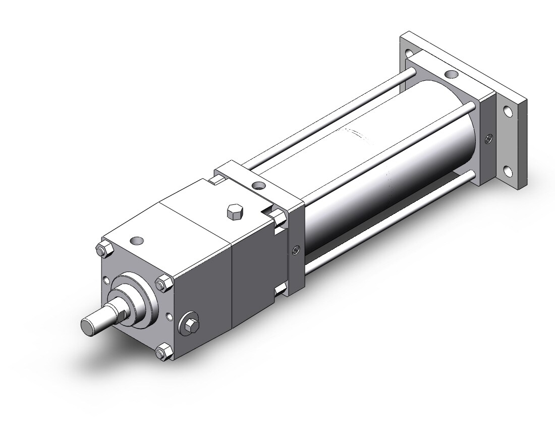 SMC CDNSG140-350-D cyl w/lock, a/tube, auto-sw, CNS FINE LOCK TIE ROD CYLINDER