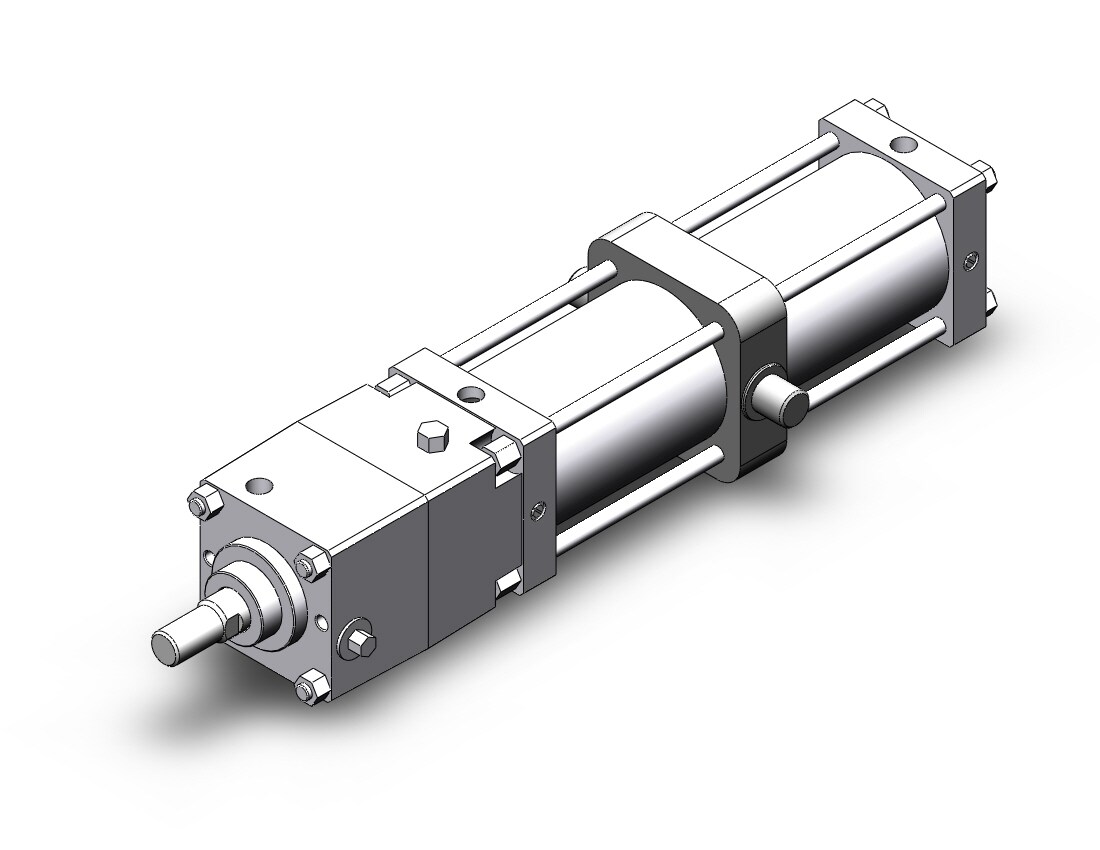 SMC CDNST125TF-400-D cyl w/lock, a/tube, auto-sw, CNS FINE LOCK TIE ROD CYLINDER