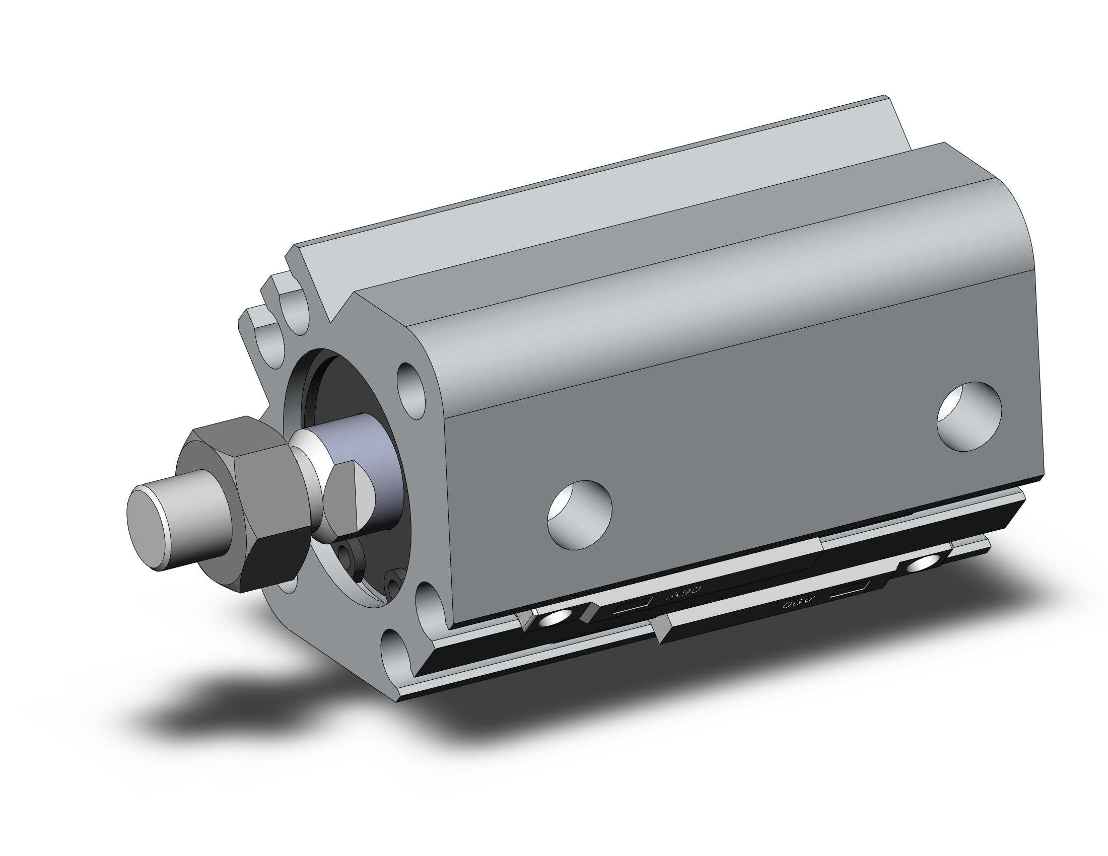 SMC CDQ2A16-15DMZ-A90L cylinder, CQ2-Z COMPACT CYLINDER