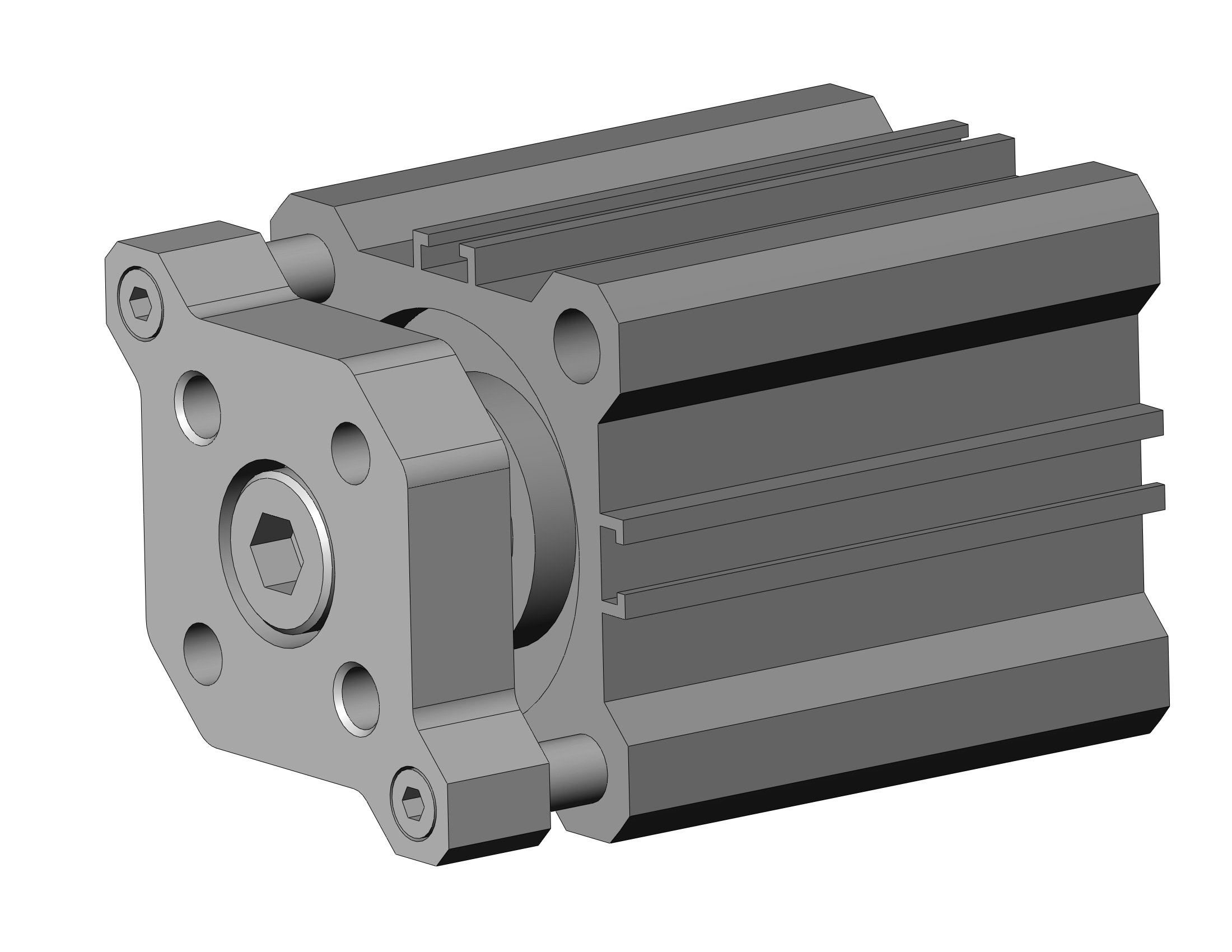 SMC CDQMA32-20-A93L compact guide rod cylinder, cqm, COMPACT CYLINDER W/GUIDE