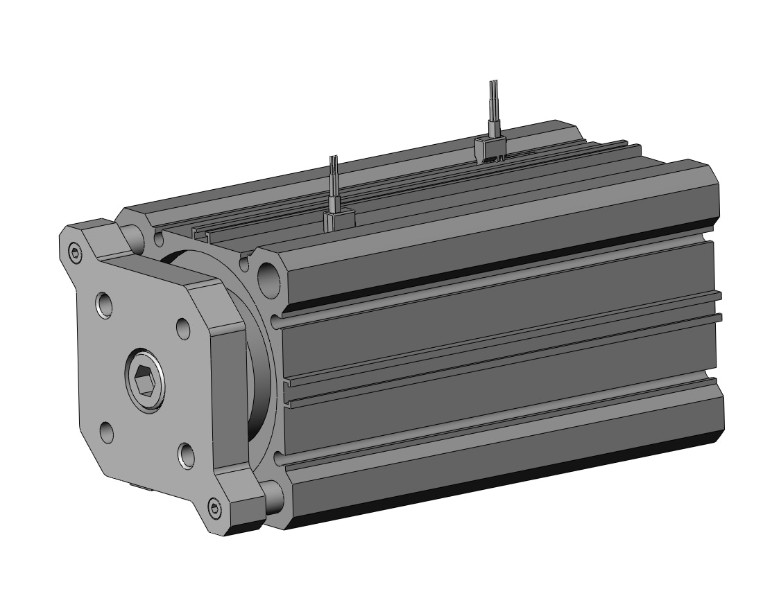 SMC CDQMA63TF-100-M9NVSAPC compact guide rod cylinder, cqm, COMPACT CYLINDER W/GUIDE