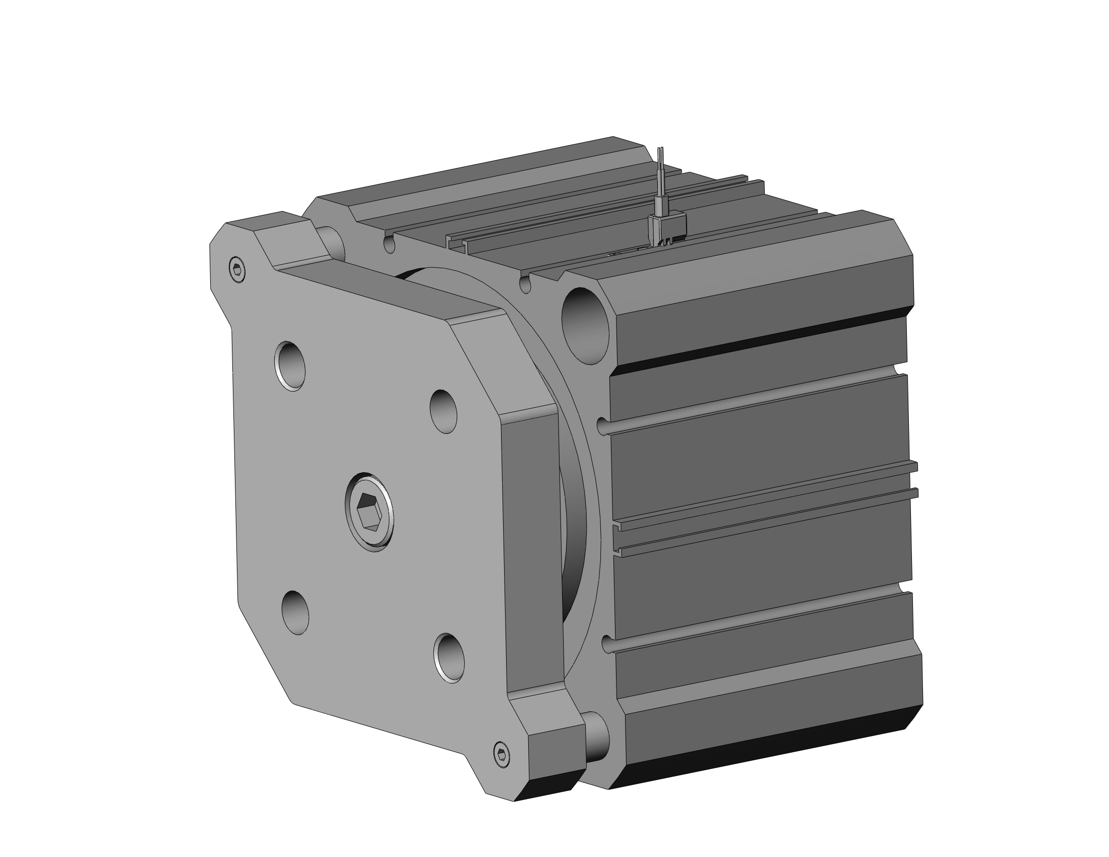 SMC CDQMB100-20-M9BVS cyl, compact, auto-switch, CQM COMPACT GUIDE ROD CYLINDER