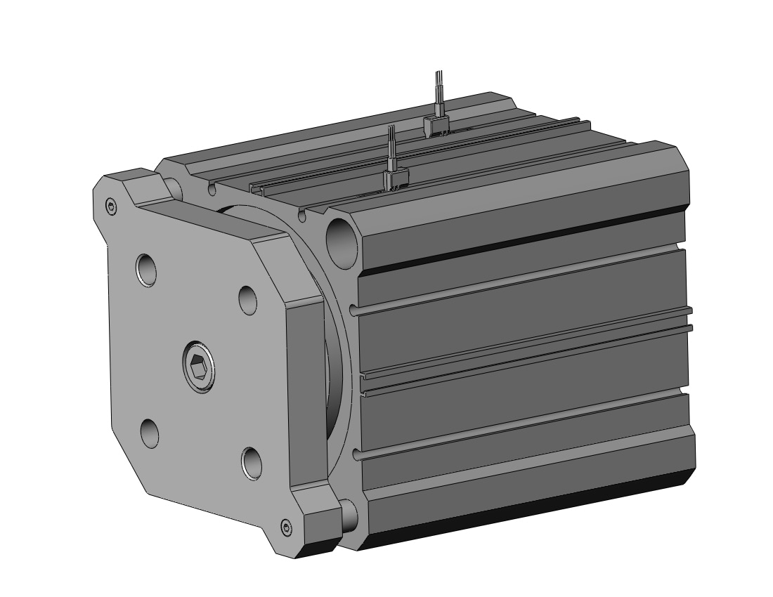 SMC CDQMB100TN-75-M9PVZ 100mm cqm dbl acting. auto-sw, CQM COMPACT GUIDE ROD CYLINDER